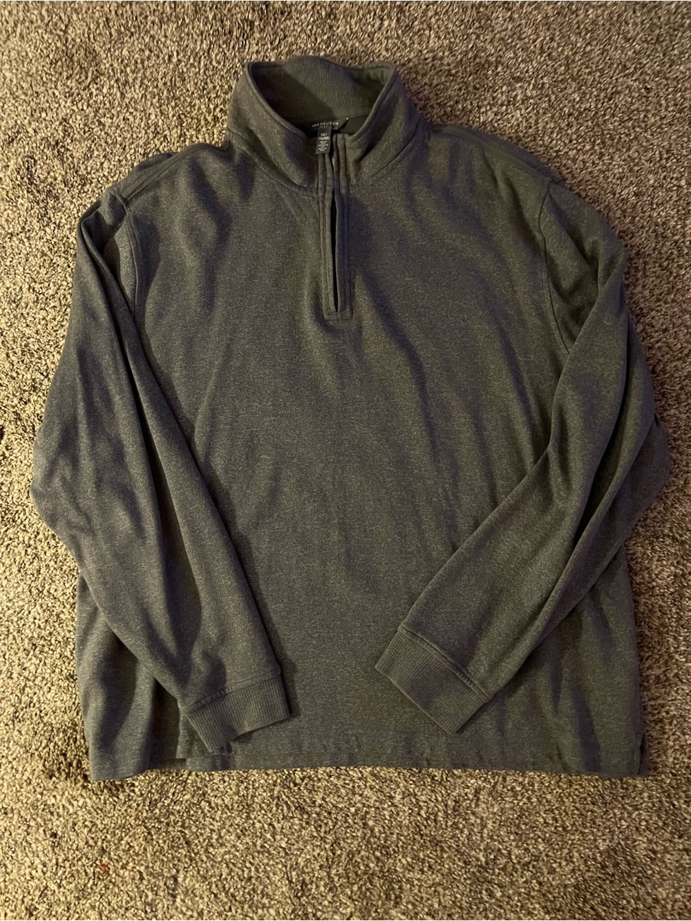 Van Heusen Flex Men’s XXL Gray 1/4 Zip Pullover Sweater